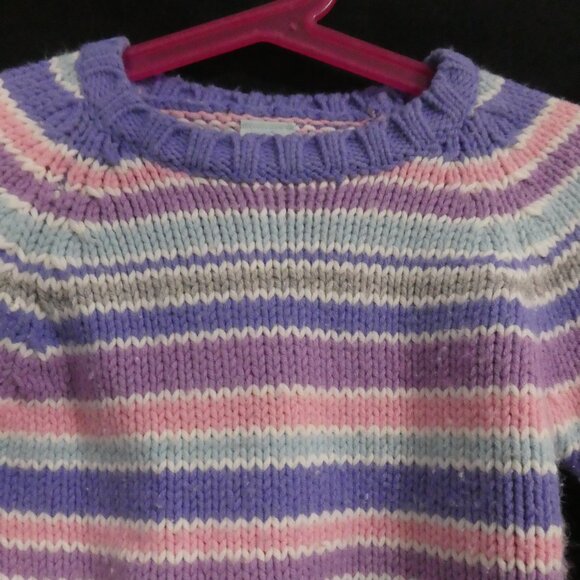 Y2K - OLD NAVY - Baby | 3T | Pastel Striped Knit Sweater - Picture 4 of 16